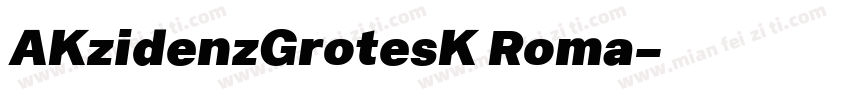 AKzidenzGrotesK Roma字体转换
